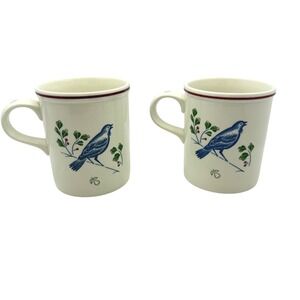 Vtg Johnson Brothers Mugs Set 2 12 Days of Christmas Bird Coffee Cups England